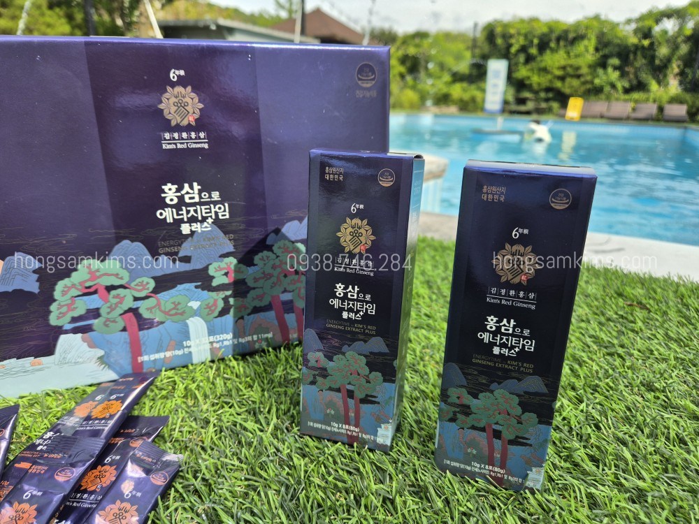 Nước hồng sâm linh chi Energy Time Plus Kim's 10ml x 32 gói | Kim's Red Ginseng | Hongsamkims.com
