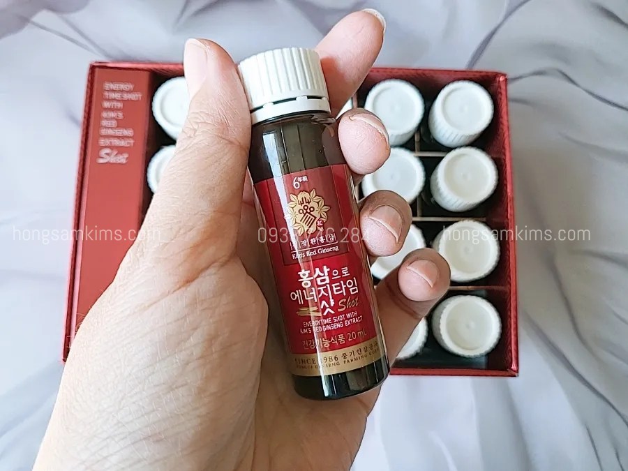 Nước hồng sâm Energy Time Shot Kim's 20ml x 20 chai | Kim's Red Ginseng | hongsamkims.com