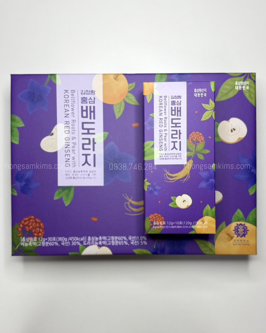 Tinh chất hồng sâm lê hoa chuông Kim's 12g x 30 gói | Nước Hồng Sâm Kims | Hongsamkims.com