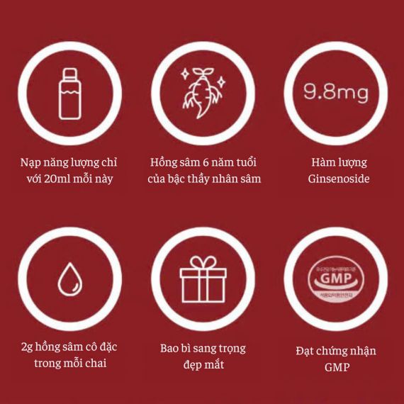 Nước hồng sâm Energy Time Shot Kim's 20ml x 20 chai | hongsamkims.com
