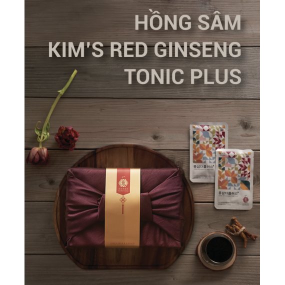 Nước hồng sâm Tonic Plus Kim's 50ml x 20 gói | hongsamkims.com