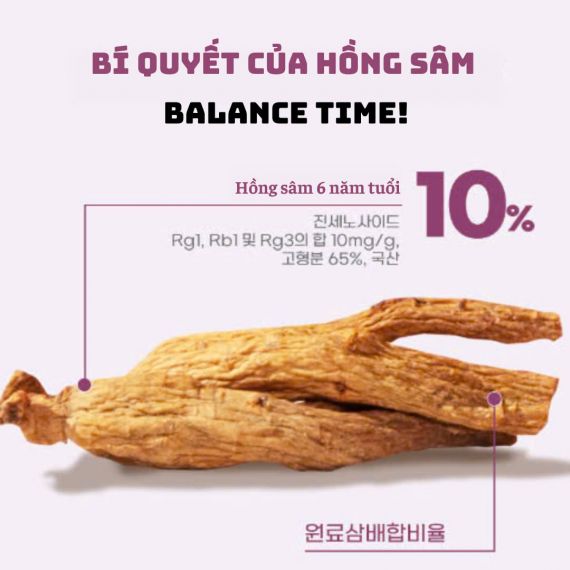 Tinh chất hồng sâm Extract Balance Time Kim's 10ml x 30 gói | hongsamkims.com