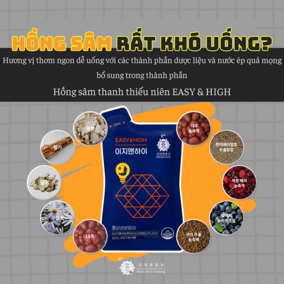 Nước hồng sâm thanh thiếu niên Kim's 50ml x 30 gói | hongsamkims.com