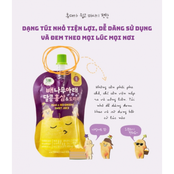 Nước hồng sâm Lê Hoa Chuông cho trẻ em 60ml x 20 gói | hongsamkims.com